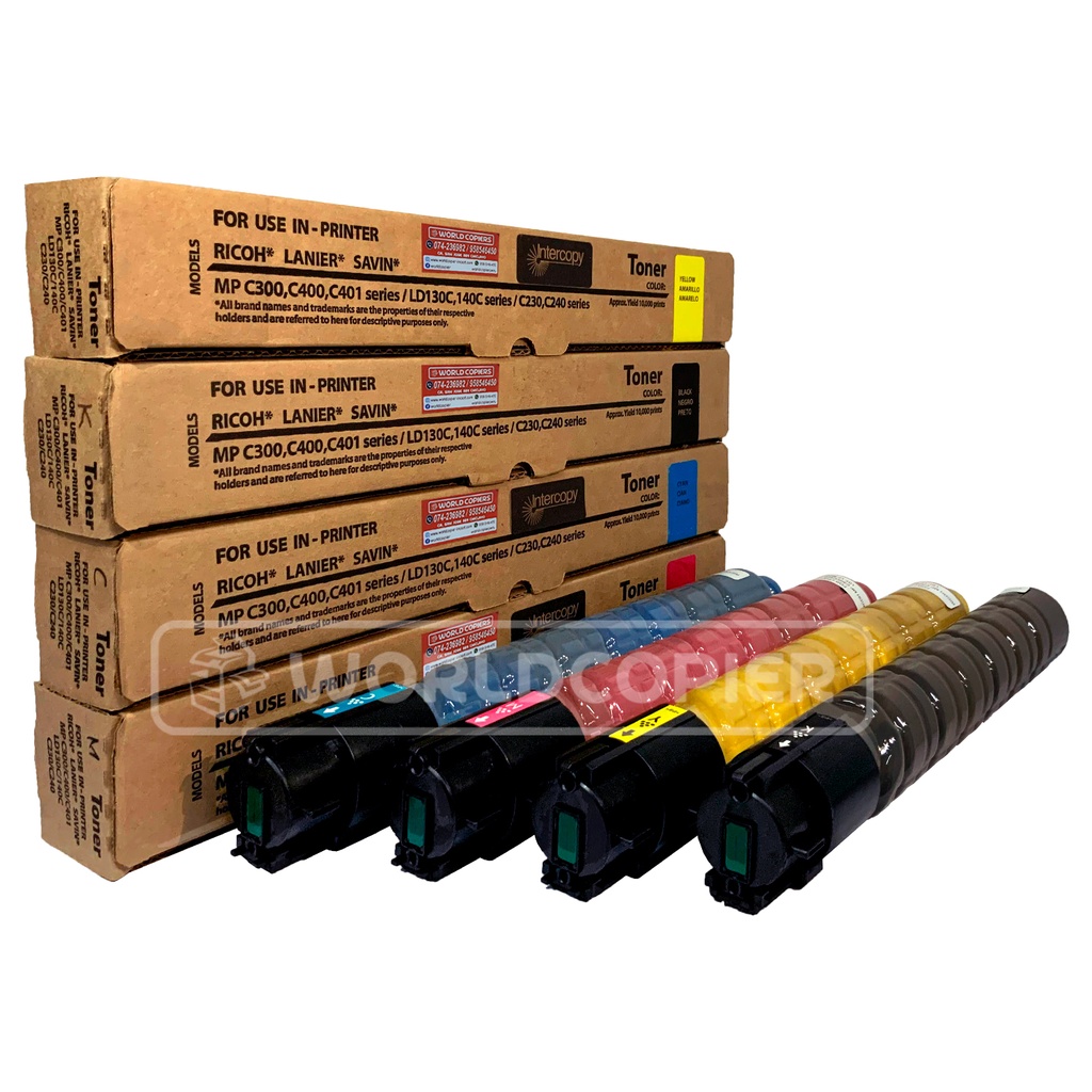 KIT TONER INTERCOPY RICOH MP C300/C400/C401 YMCK