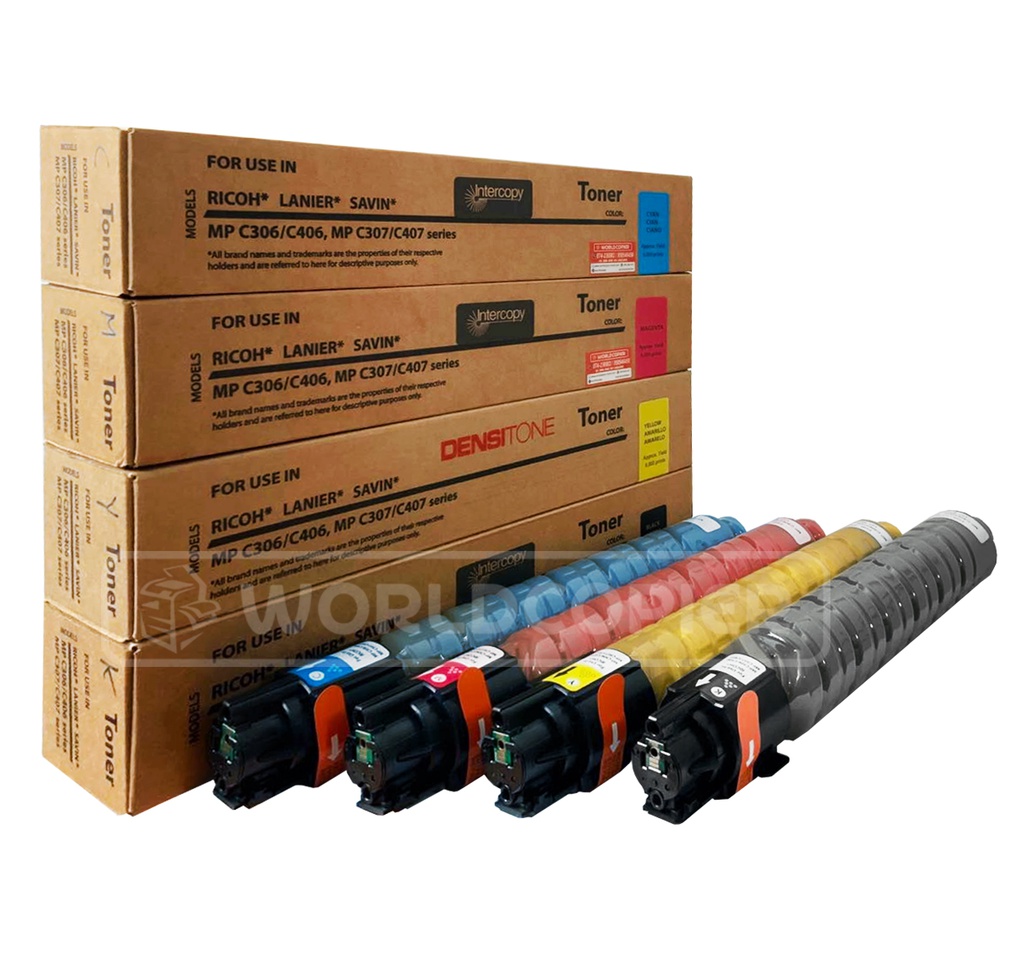 KIT TONER INTERCOPY RICOH MP C306/C406/C307 KCMY