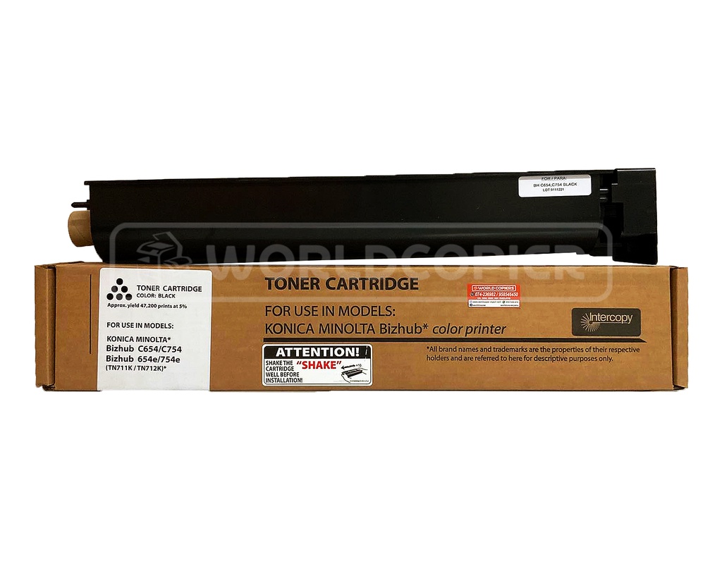 TONER INTERCOPY MINOLTA TN 711/712 BH C654/C754/654 (BLACK)