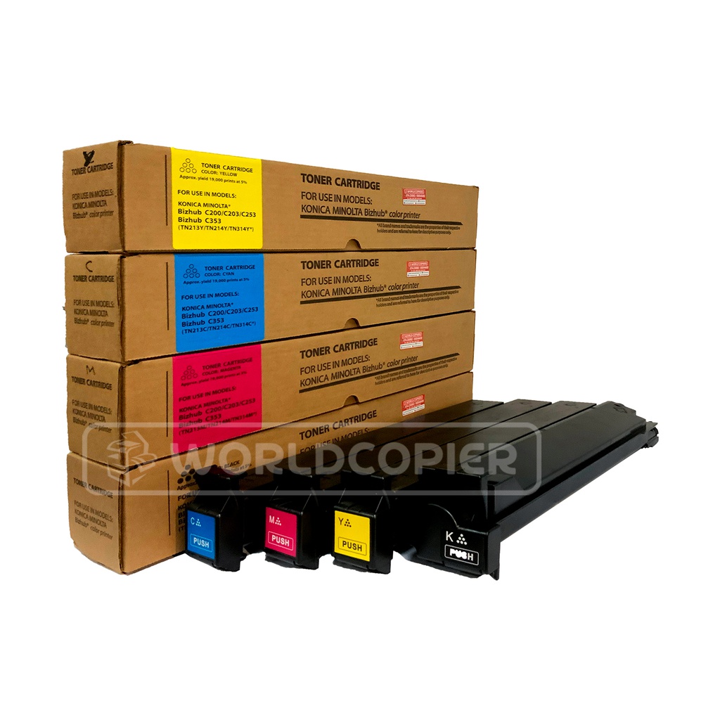 KIT TONER INTERCOPY MINOLTA TN 213 BH C203/C253/C353 YMCK