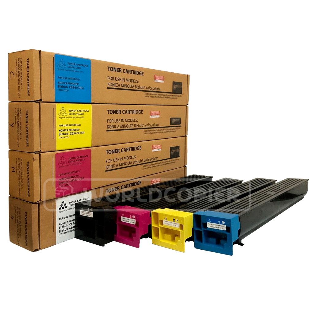 KIT TONER INTERCOPY MINOLTA TN 711 BH C654/C754 KCMY