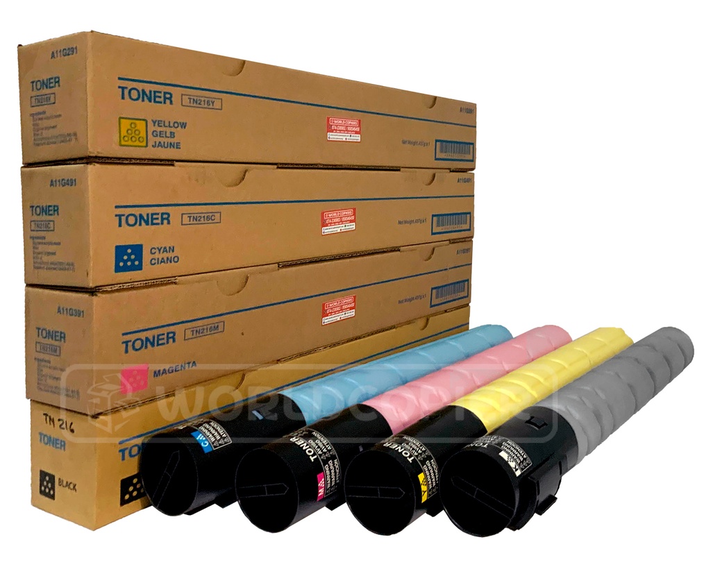 KIT TONER PREMIUM MINOLTA TN 216/319 BH C220/C280/C360 YMCK