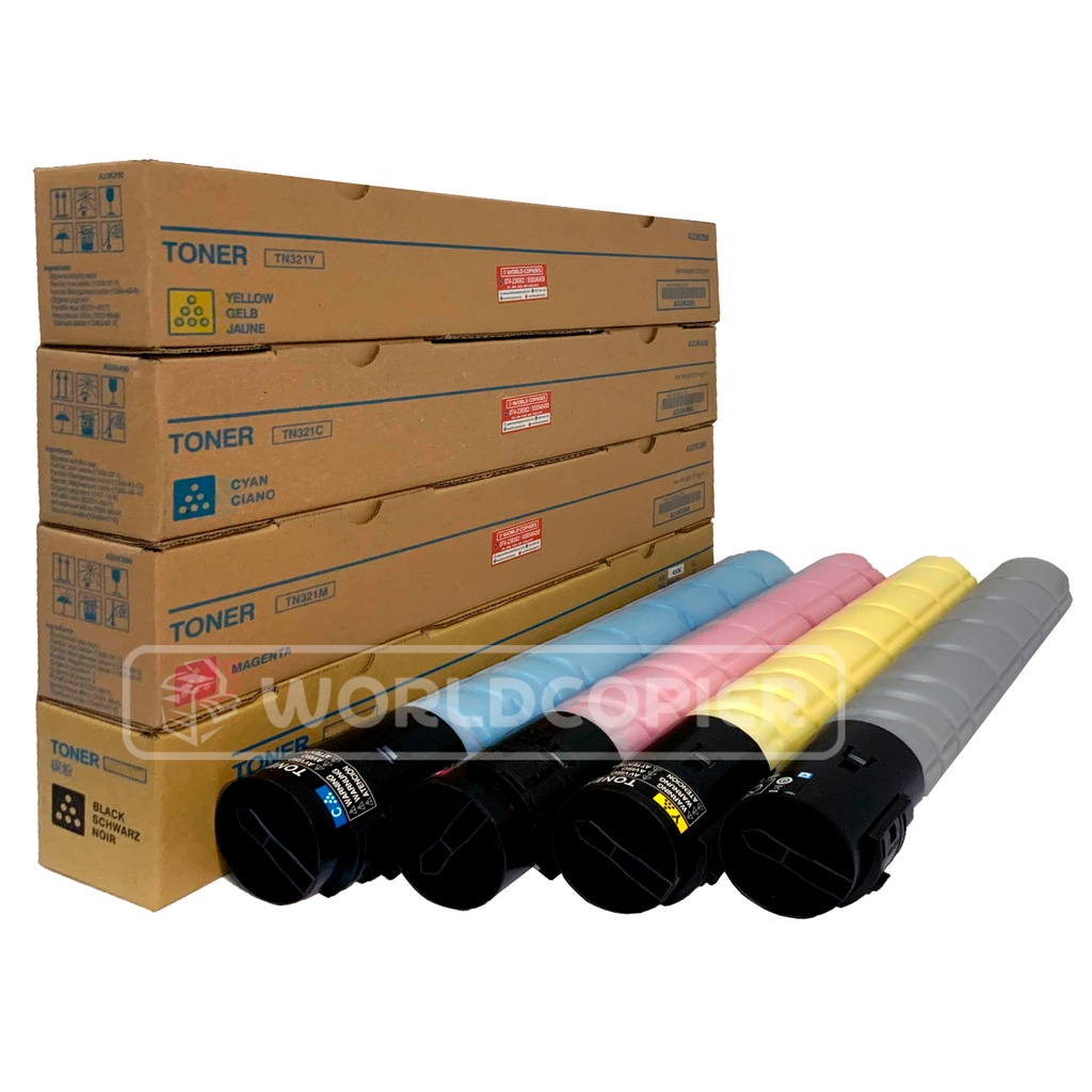 KIT TONER PREMIUM MINOLTA TN 321/323/322/220 BH C224/C284/C287 YMCK