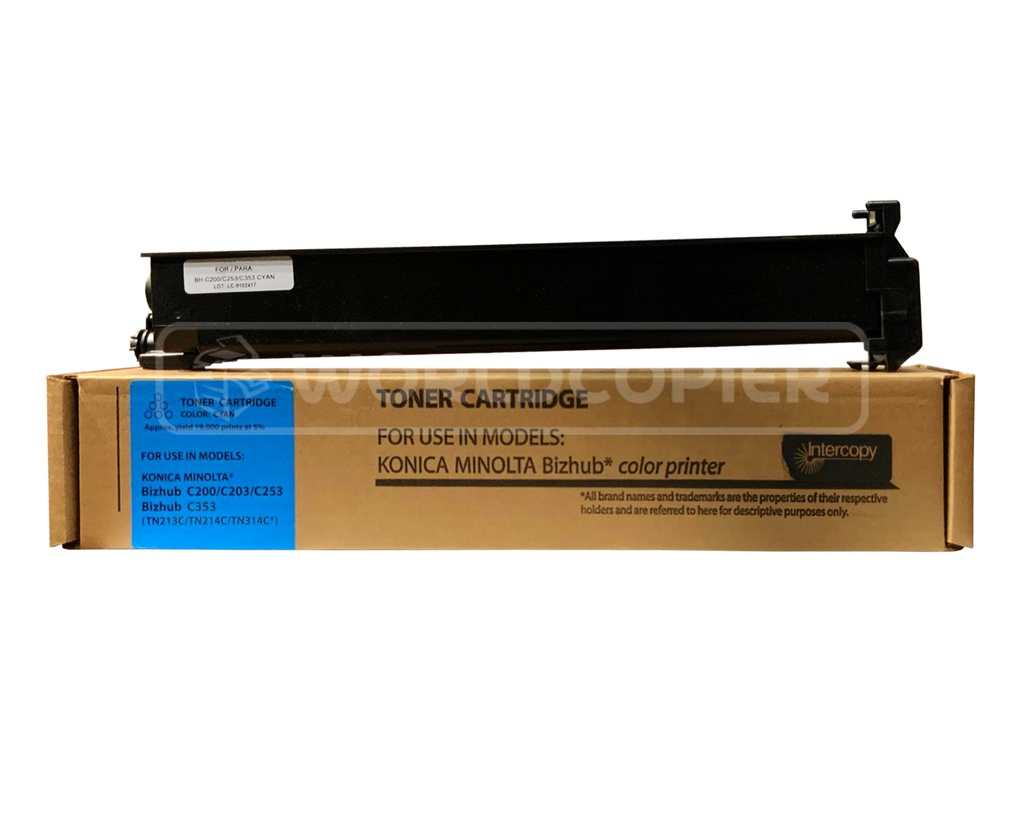 [TITN213C] TONER INTERCOPY MINOLTA TN 213/214/314 BH C203/C253/C353 (CYAN)