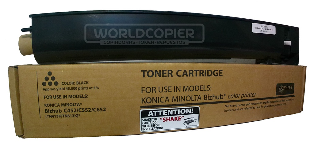 TONER INTERCOPY MINOLTA TN 413/613/618 BH C452/C552/C652 (BLACK)