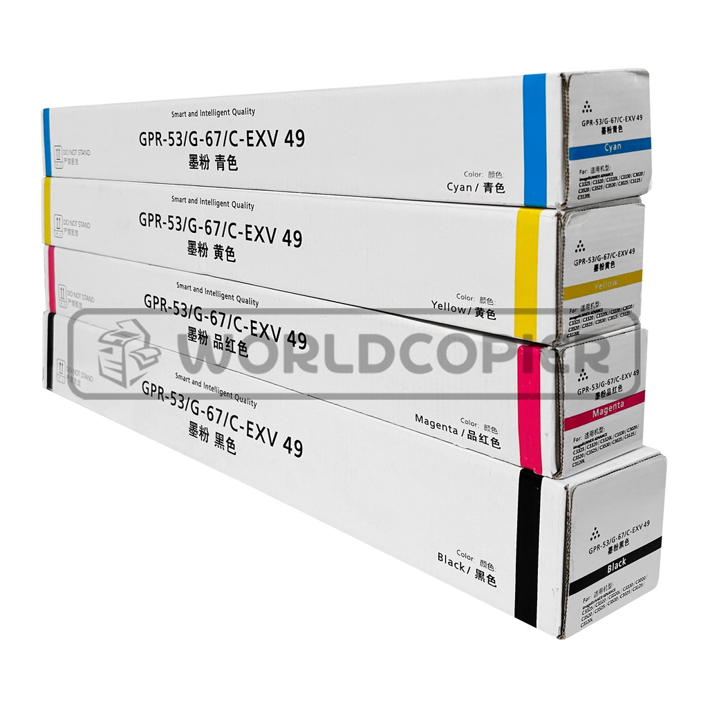 KIT TONER PREMIUM CANON ADV IR C3320/C3520/C3325 YMCK GPR 53