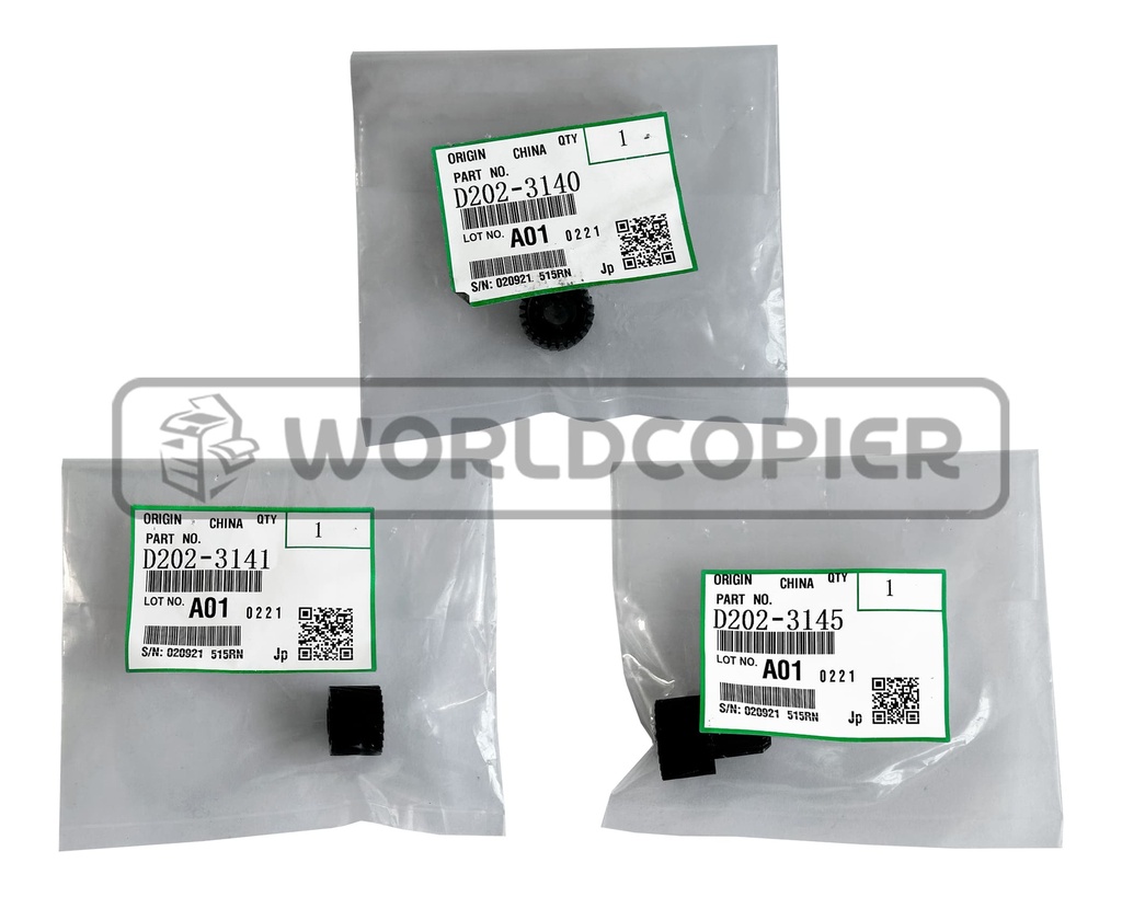 KIT PIÑON DE UNIDAD DE REVELADO GN RICOH MP 2554/4054/6055 (3und) POSTERIOR