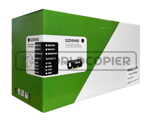 [52D0H00] TONER MONOCROMO PREMIUM LEXMARK MX 711/710/811 25K